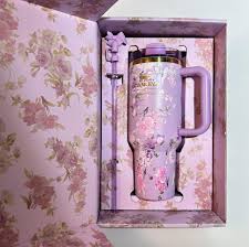 Stanley LoveShackFancy Quencher 40oz Lavender Floral Tumbler
