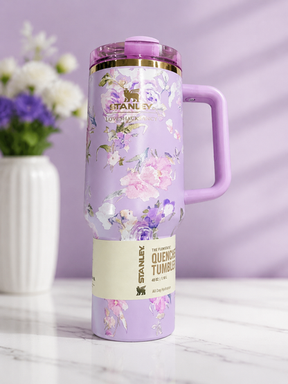 Stanley LoveShackFancy Quencher 40oz Lavender Floral Tumbler